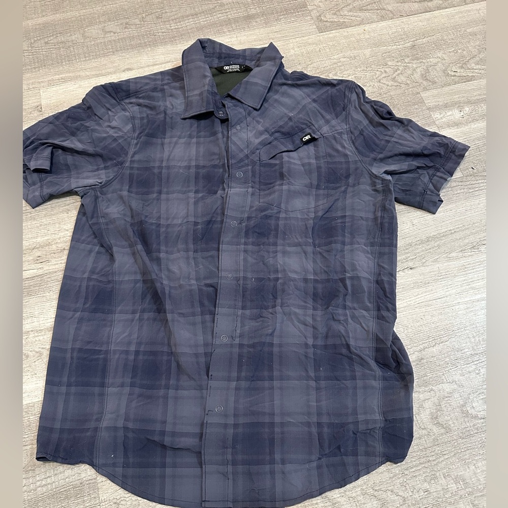 Outdoor research men’s plaid large Astroman S/S Sun Shirt